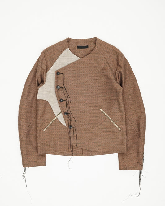 No Collar Jacket(Orange×Green)