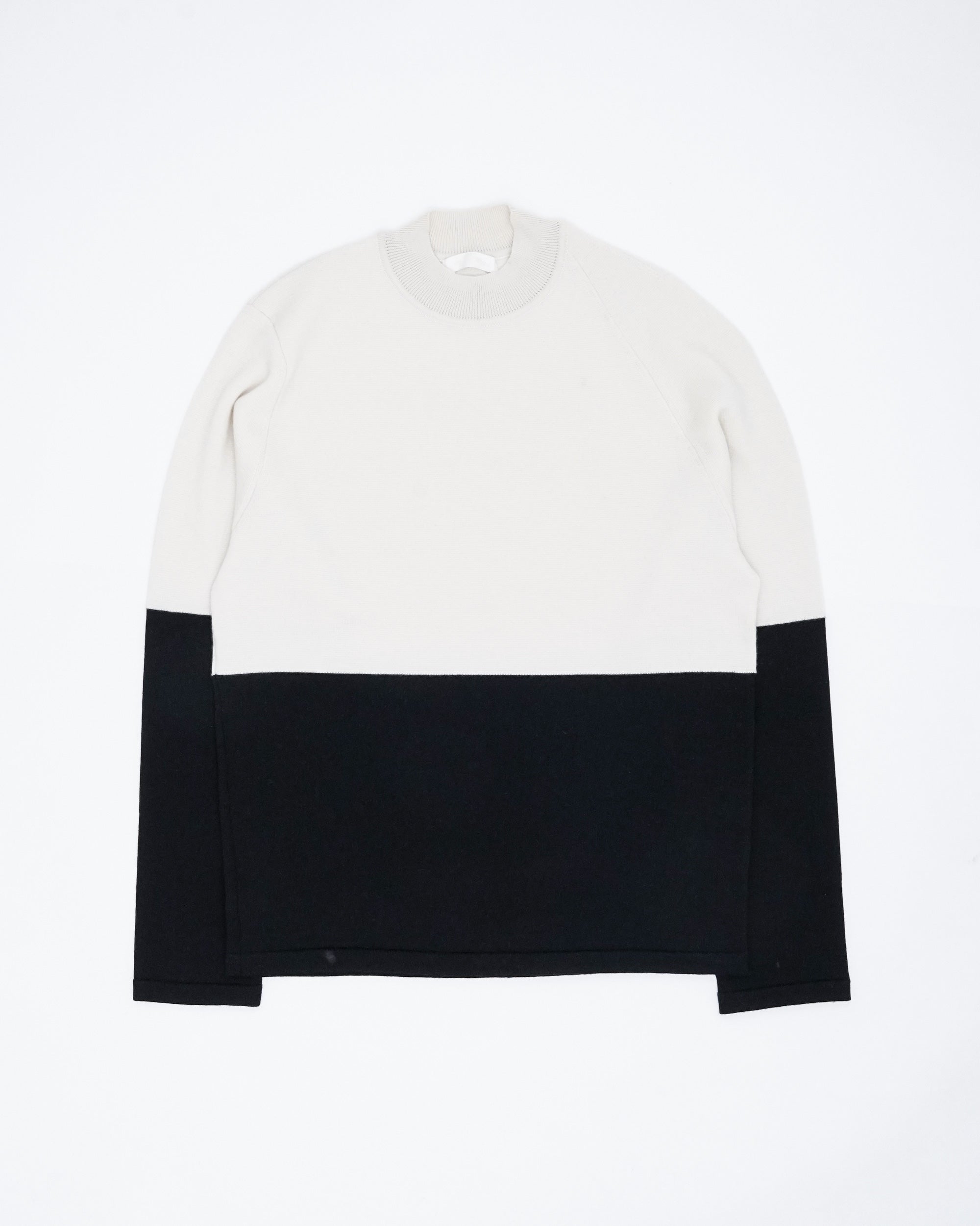トップス Nobuyuki Matsui BICOLOUR PULLOVER Knit Bicolour Pullover(White×Black) – Nobuyuki Matsui