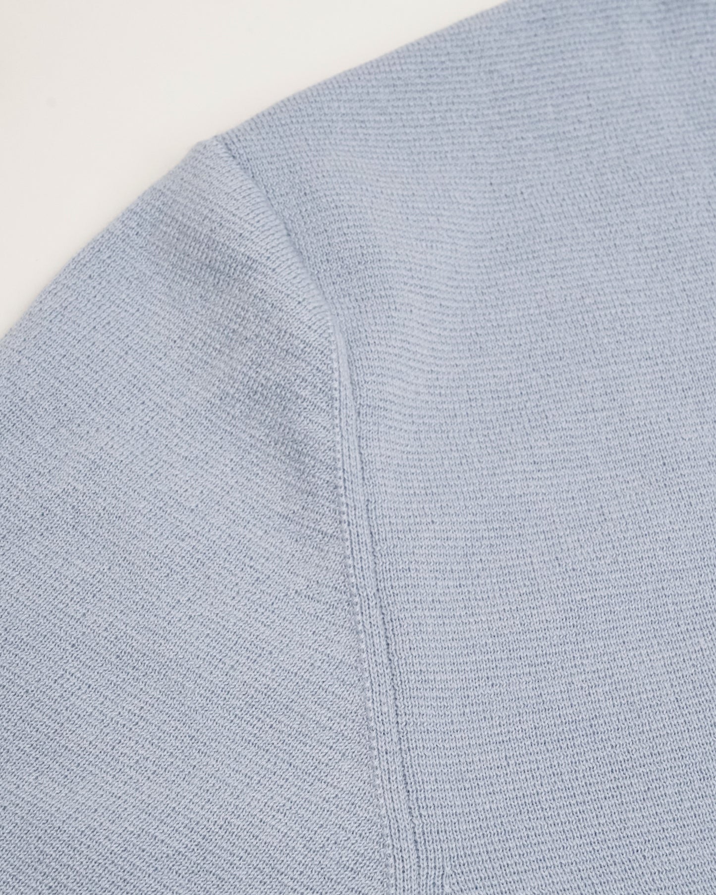 One Side High Neck Pullover(Light Blue×Purple)