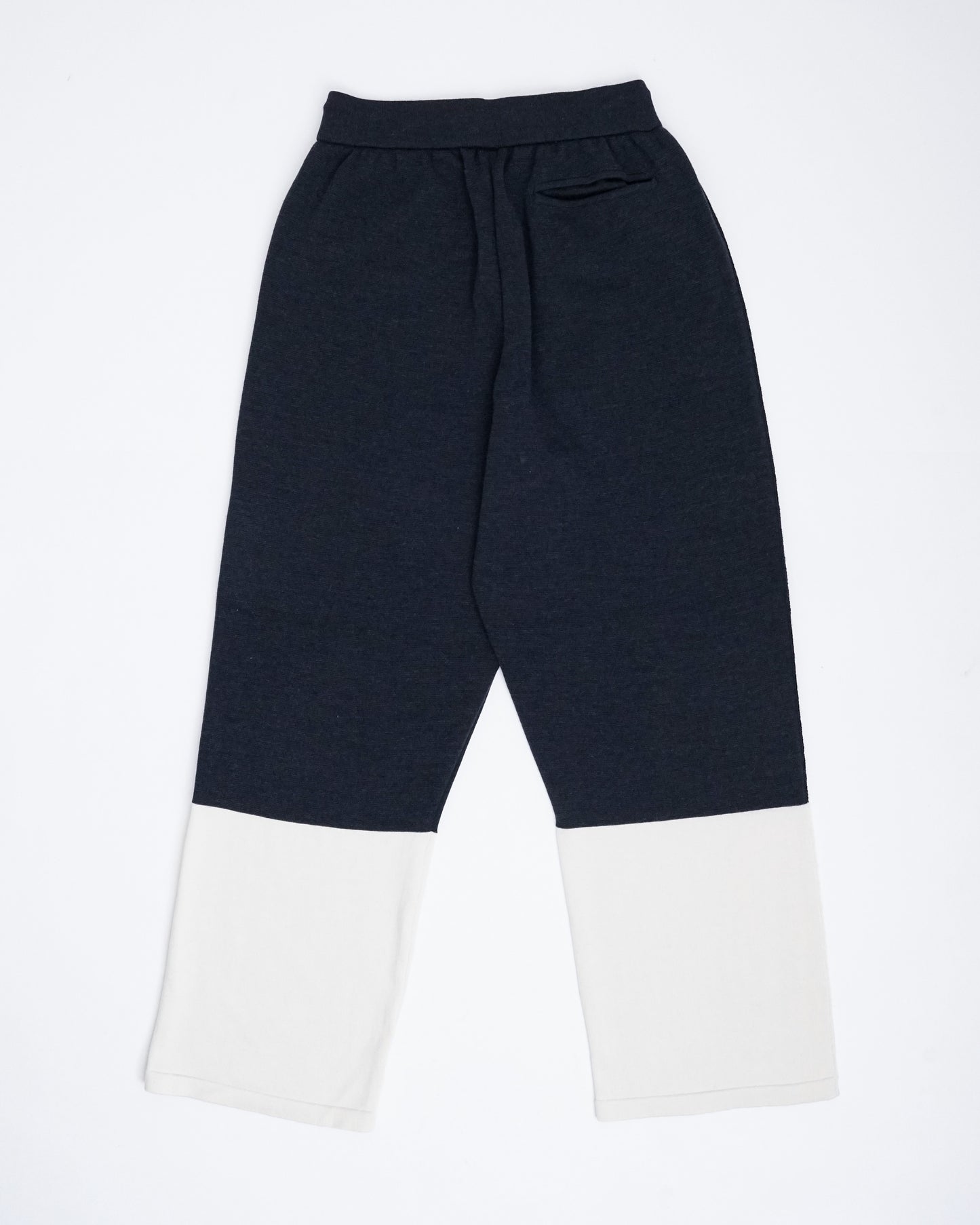 Bicolour Knit Pants(Navy×White)