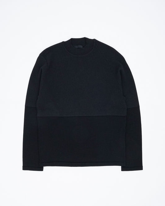 Bicolour Pullover(Black×Black)