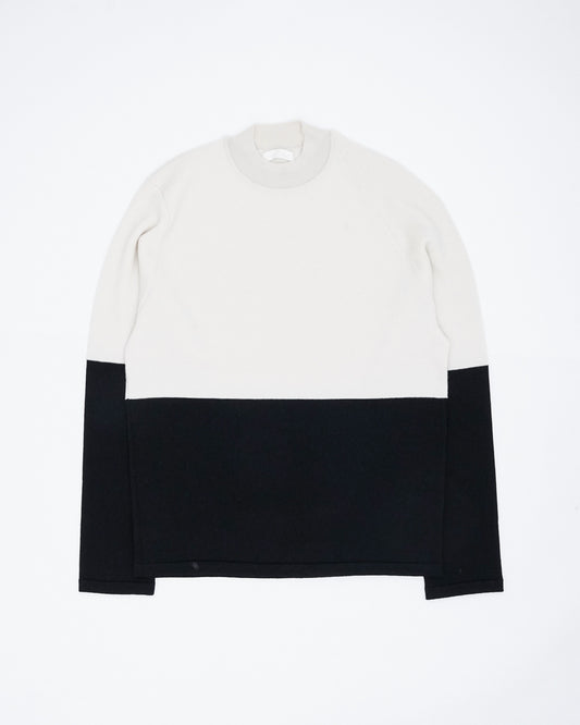 Bicolour Pullover(White×Black)