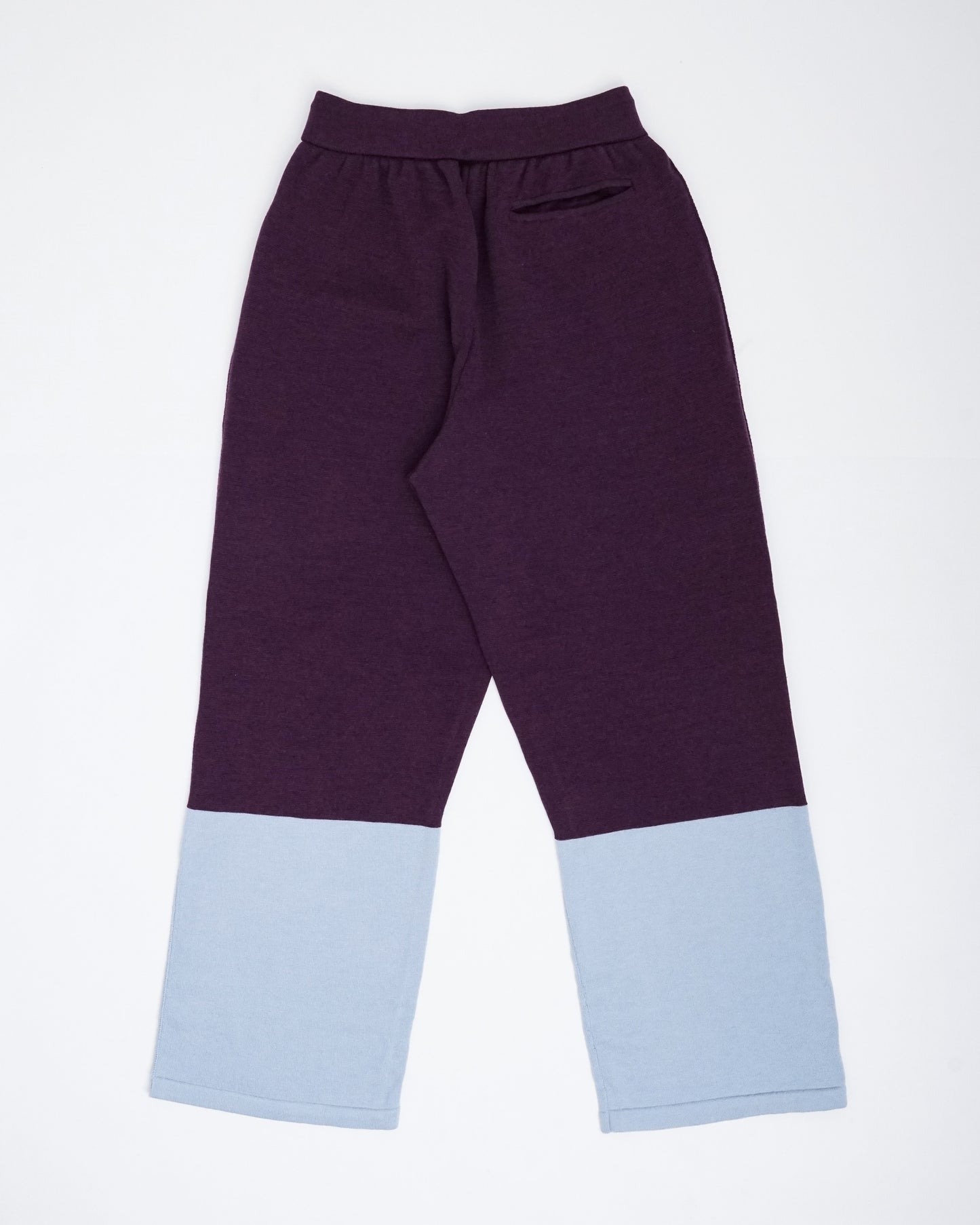 Bicolour Knit Pants(Light Blue×Purple)